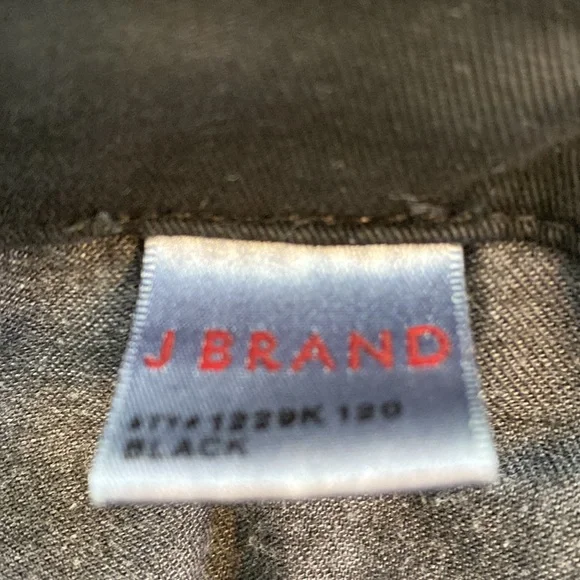 J Brand Cargo Ankle Zipper Black Jeans Premium Stretch Cotton/Lycra Size 28 EUC - Picture 9 of 9